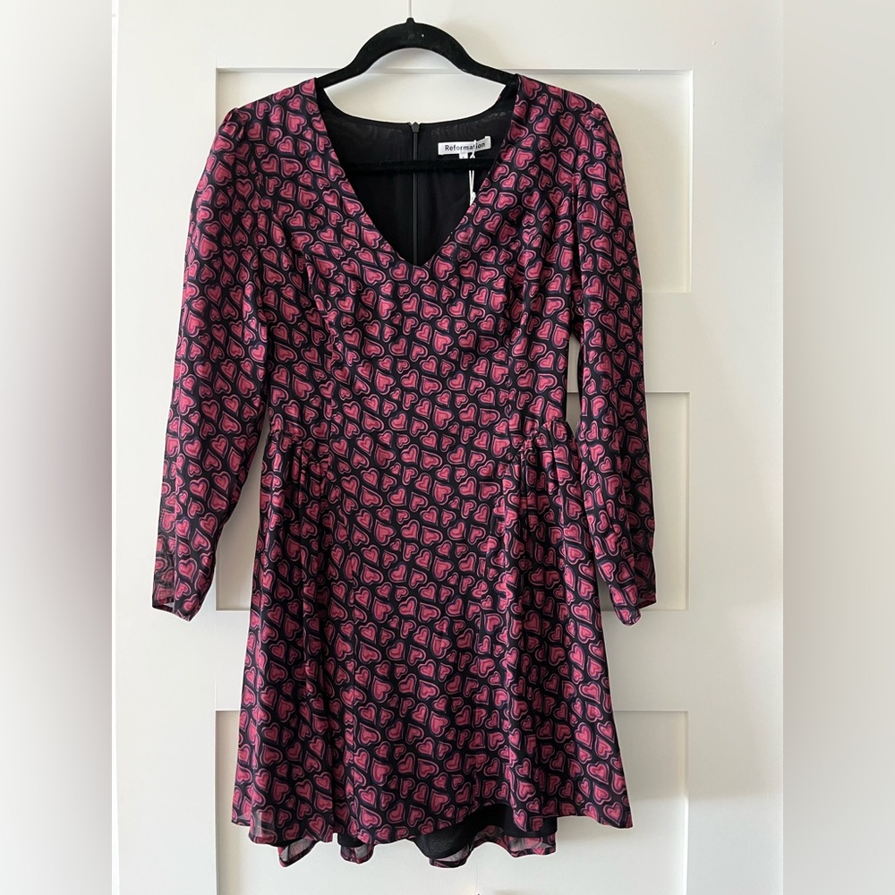 Reformation Tamsin Fit and Flare Long Sleeve Dress - Picture 2 of 5